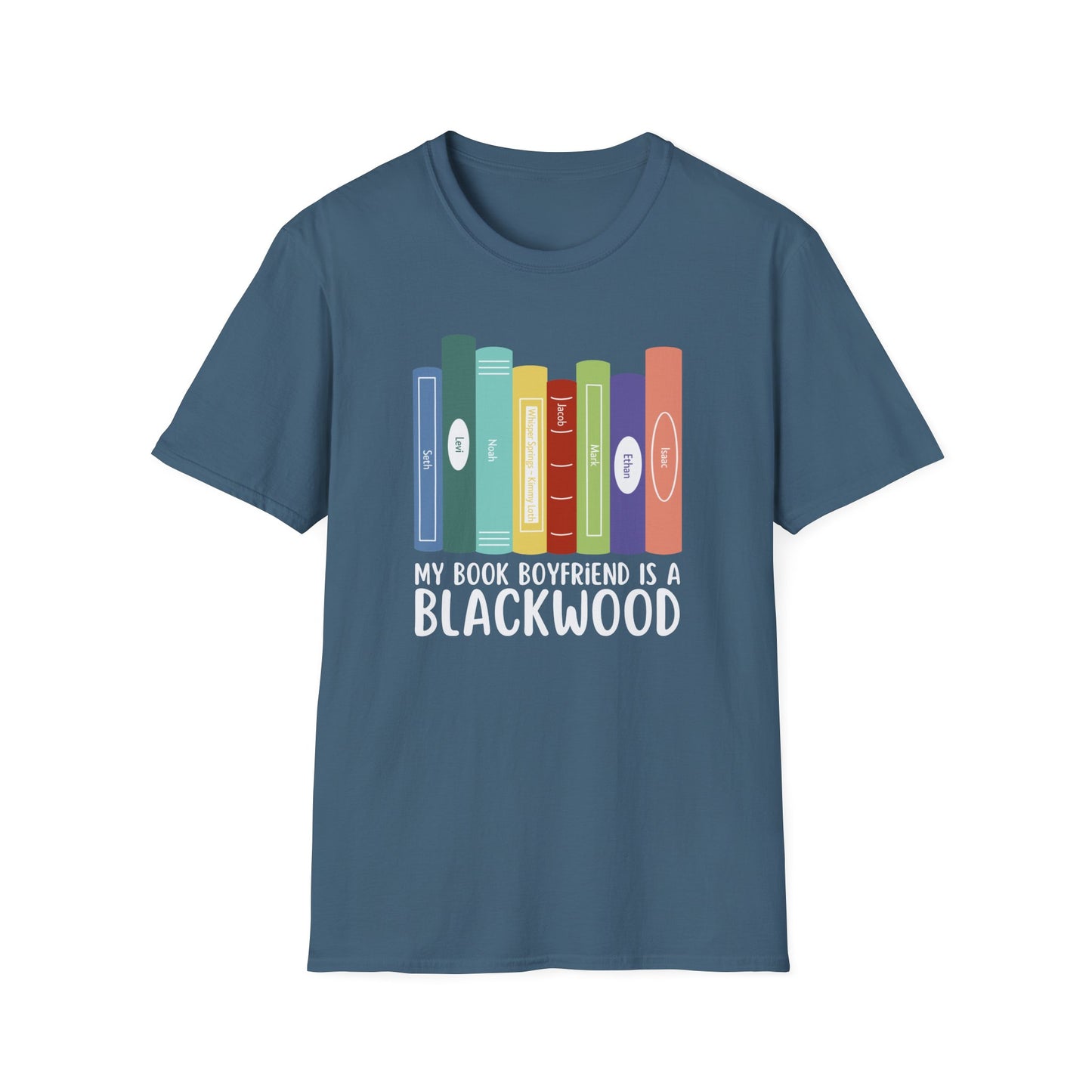 Book Lover T-Shirt: 'My Book Boyfriend is a Blackwood' Softstyle Tee