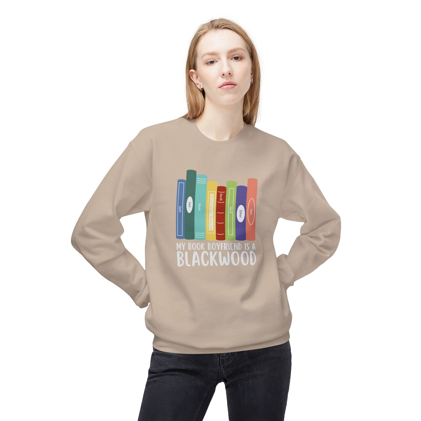 Crewneck Sweatshirt - Blackwood Boyfriend Whisper Springs Book Series Design