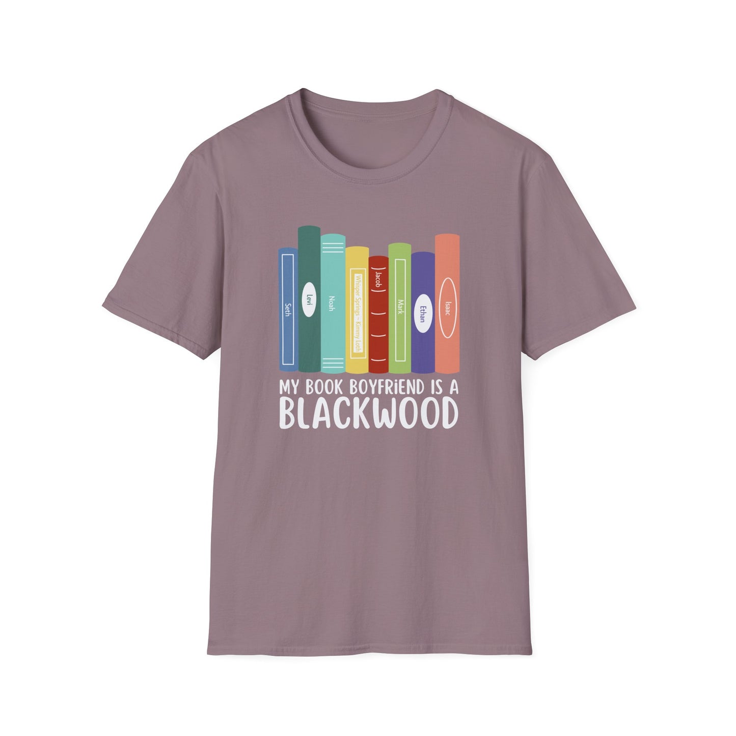 Book Lover T-Shirt: 'My Book Boyfriend is a Blackwood' Softstyle Tee