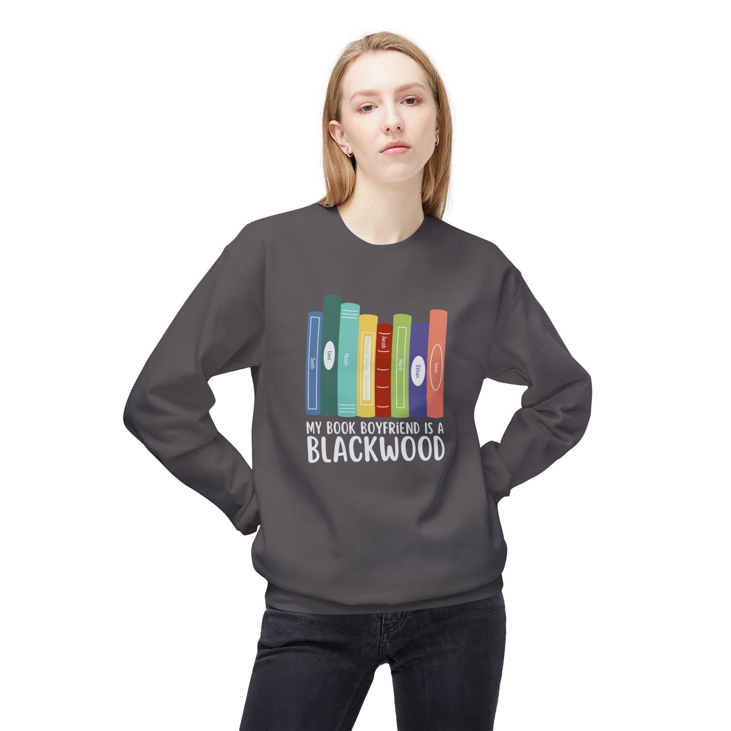 Crewneck Sweatshirt - Blackwood Boyfriend Whisper Springs Book Series Design