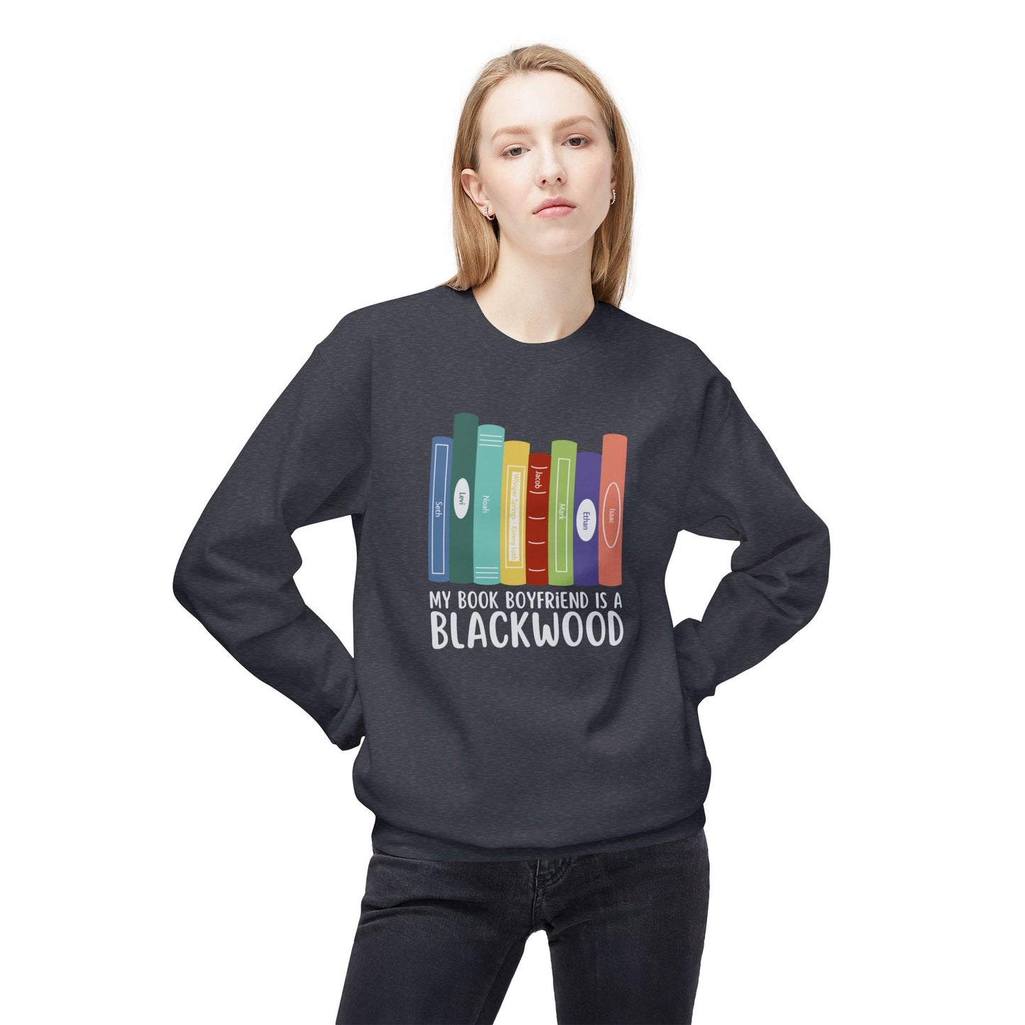 Crewneck Sweatshirt - Blackwood Boyfriend Whisper Springs Book Series Design