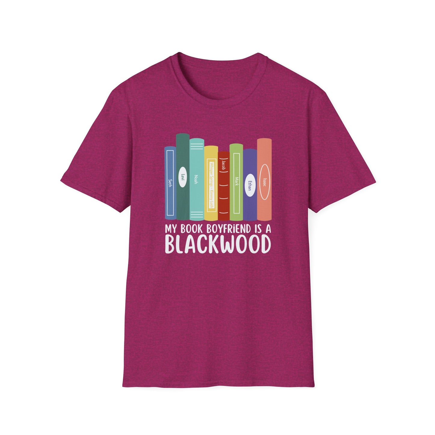 Book Lover T-Shirt: 'My Book Boyfriend is a Blackwood' Softstyle Tee