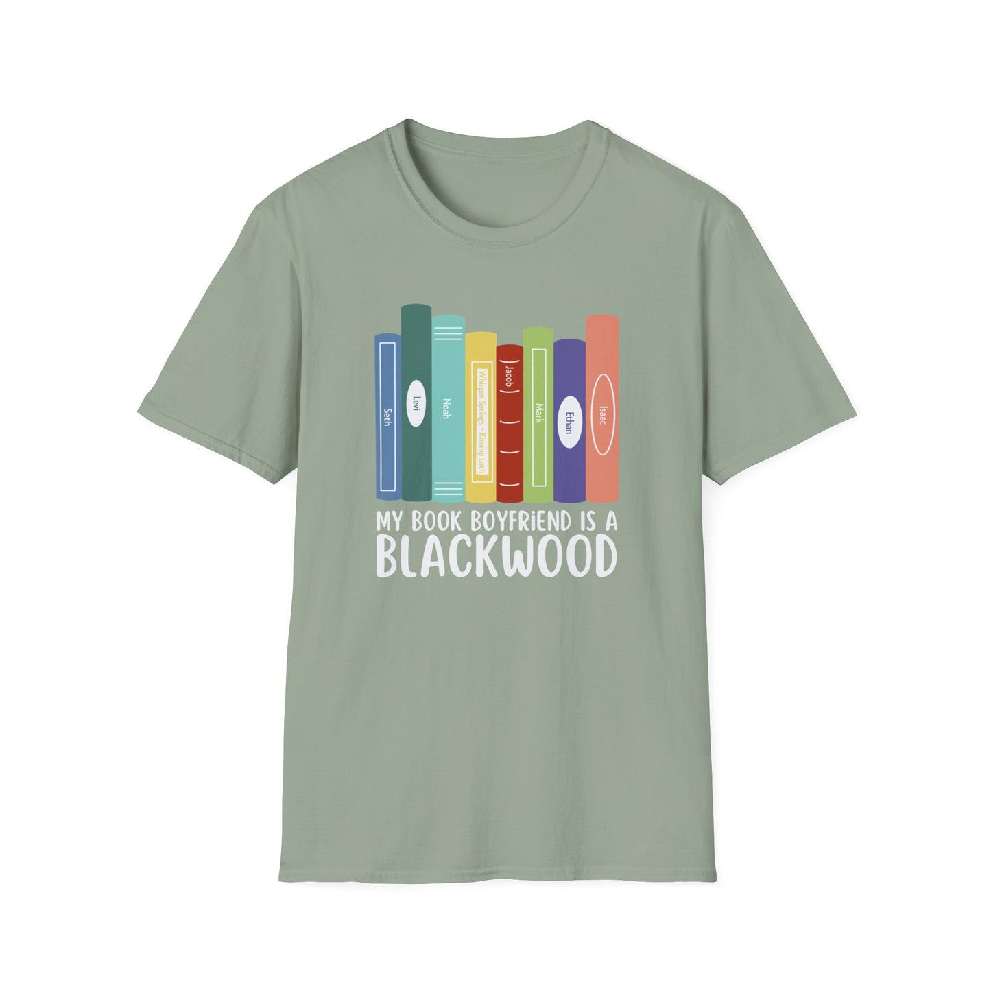 Book Lover T-Shirt: 'My Book Boyfriend is a Blackwood' Softstyle Tee