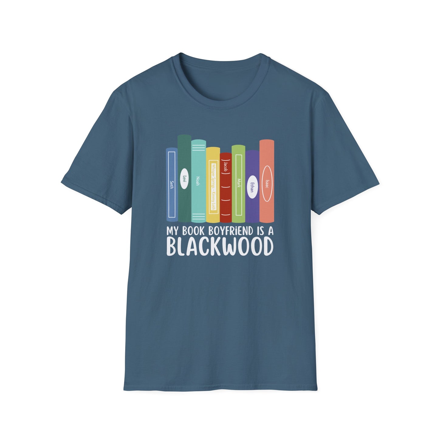 Book Lover T-Shirt: 'My Book Boyfriend is a Blackwood' Softstyle Tee